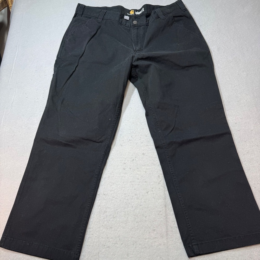Carhartt Relaxed Fit Black Work Pants Men Size 40x28 Cotton Blend Durable Utilit